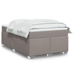 VidaXL Boxspring met matras stof taupe 120x190 cm