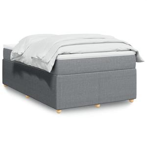 VidaXL Boxspring met matras stof lichtgrijs 120x190 cm