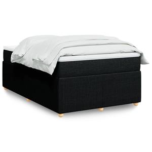 VidaXL Boxspring met matras stof zwart 120x190 cm