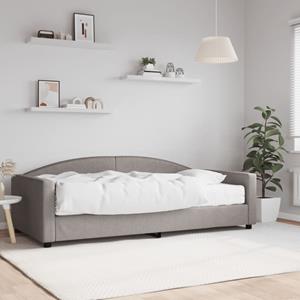 VidaXL Slaapbank met matras 100x200 cm stof taupe