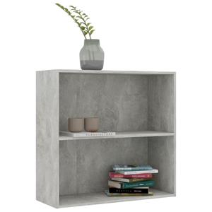 vidaXL Boekenkast met 2 schappen 80x30x76,5 cm bewerkt hout betongrijs