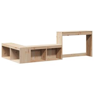 vidaXL Nachtkastje met bureau 222x107x75 cm massief grenenhout