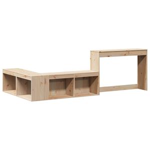 vidaXL Nachtkastje met bureau 232x112x75 cm massief grenenhout