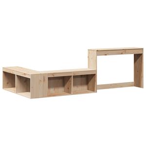 vidaXL Nachtkastje met bureau 222x122x75 cm massief grenenhout