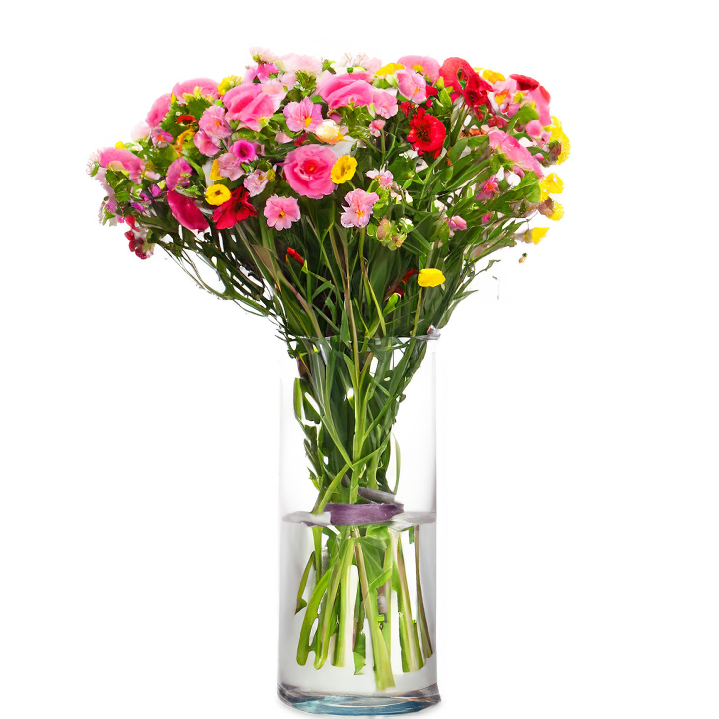 Giftdecor Bloemenvaas basic - transparant glas - D15 x H30 cm - cilinder vaas - boeketvaas - 5 liter -