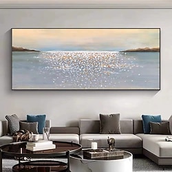 Light in the box handgemaakt groot canvas schilderij handgeschilderd getextureerd strand en zee landschap canvas olie originele kamer decor aangepaste impasto zon acryl wandkunst geen lijst