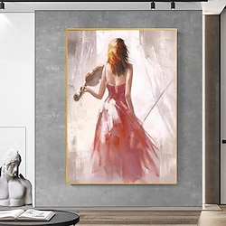 Light in the box 100% met de hand geschilderd prachtig ballerina meisje olieverfschilderij verticaal abstract figuur dans canvas olieverf wandkunst kunstwerk woondecoratie geen lijst