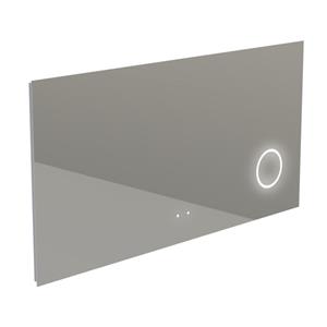 Thebalux Type H spiegel 140x70cm Rechthoek met verlichting en spiegelverwarming incl vergrotende spiegel led aluminium 4SP140019