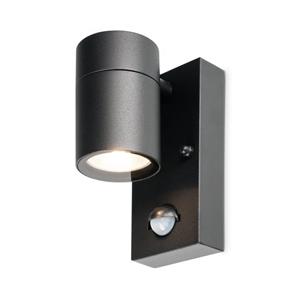 HOFTRONIC™ Mason wandlamp - 4000K neutraal wit - Bewegingsmelder en schemerschakelaar - IP44 spatwaterdicht - Spotlight voor binnen en buiten - Zwart