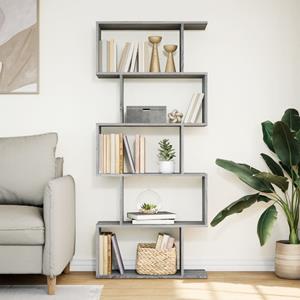 vidaXL Kamerscherm / boekenkast 5-laags 70x24x161 cm hout grijs sonoma