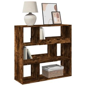 vidaXL Boekenkast 100x33x94,5 cm bewerkt hout gerookt eikenkleurig