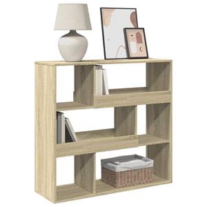 vidaXL Boekenkast 100x33x94,5 cm bewerkt hout sonoma eikenkleurig