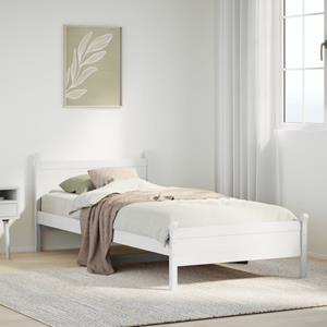 VidaXL Bedframe zonder matras massief grenenhout wit 140x200 cm