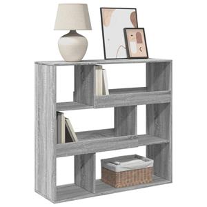 vidaXL Boekenkast / kamerscherm 100x33x94,5 cm grijs sonoma eiken