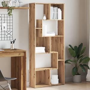 vidaXL Boekenkast 67x24x161 cm bewerkt hout artisanaal eikenkleurig