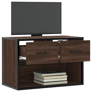 vidaXL Tv-meubel 60x31x39,5 cm bewerkt hout metaal bruin eikenkleurig