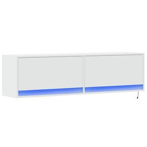 vidaXL Tv-wandmeubel met LED-verlichting 140x31x38 cm wit