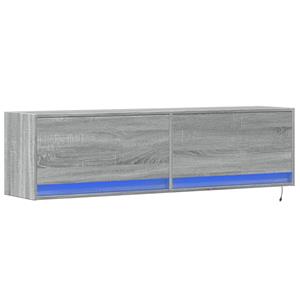 vidaXL Tv-wandmeubel met LED-verlichting 140x31x38 cm grijs sonoma