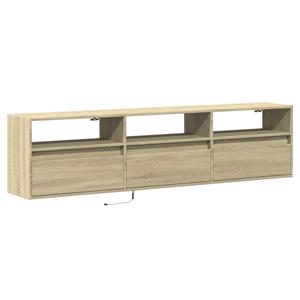 vidaXL Tv-wandmeubel met LED-verlichting 180x31x45 cm sonoma eiken