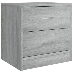 vidaXL Nachtkastjes 2 st 40x30x40 cm bewerkt hout grijs sonoma eiken