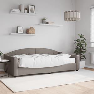 VidaXL Slaapbank met matras 100x200 cm stof taupe