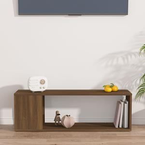 vidaXL Tv-meubel 100x24x32 cm bewerkt hout bruin eikenkleur