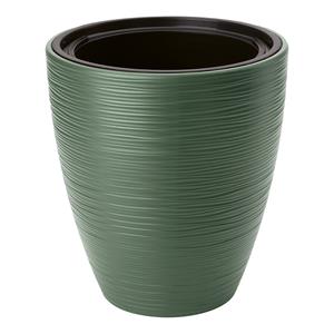 Form Plastic Plantenpot/bloempot Gobi - kunststof - groen - D30 x H32 cm - met binnenpot -