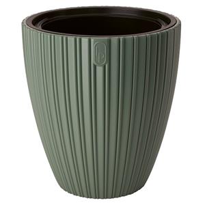 Form Plastic Plantenpot/bloempot Mika - kunststof - groen - D30 x H32 cm - met binnenpot -