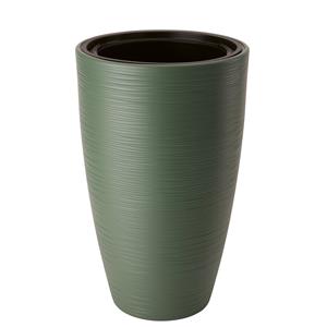 Form Plastic Plantenpot/bloempot Gobi - kunststof - groen - D30 x H48 cm - met binnenpot -