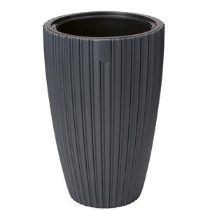 Form Plastic Plantenpot/bloempot Mika - kunststof - antraciet - D30 x H48 cm - met binnenpot -