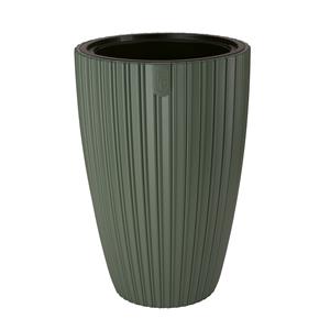 Form Plastic Plantenpot/bloempot Mika - kunststof - groen - D30 x H48 cm - met binnenpot -