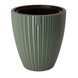 Form Plastic Plantenpot/bloempot Mika - kunststof - groen - D40 x H42 cm - met binnenpot -