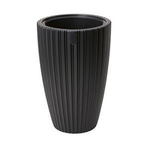 Form Plastic Plantenpot/bloempot Mika - kunststof - zwart - D40 x H58 cm - met binnenpot -