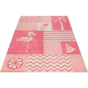 SMART KIDS Kindervloerkleed Fruity Flamingo Flamingopalmen, contour gesneden