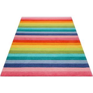 SMART KIDS Kindervloerkleed RAINBOW STRIPES Regenboog kleuren, gesneden reliëfpatroon