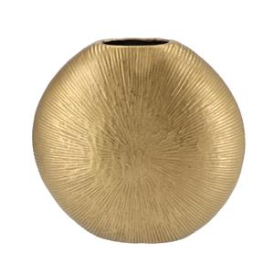 DK Design Bloemenvaas Nordic design model plat - goud - 31 x 9 cm - moderne vaas -