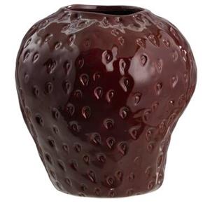 Leen Bakker Vaas Fruit - rood - keramiek - 22x20,5x22 cm