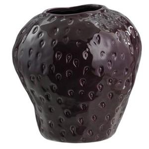 Leen Bakker Vaas Fruit - paars - keramiek - 22x20,5x22 cm