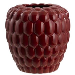 Leen Bakker Vaas Fruit - rood - keramiek - 25xØ25 cm