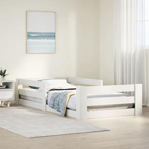 VidaXL Bedframe zonder matras massief grenenhout wit 140x200 cm