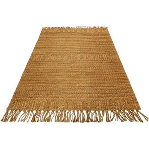 Green Looop Vloerkleed Marseille met de hand geweven jute-vloerkleed, natuurmateriaal, woonkamer