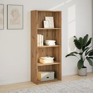 vidaXL Boekenkast 60x30x152 cm bewerkt hout artisanaal eikenkleurig