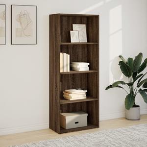 vidaXL Boekenkast 60x30x152 cm bewerkt hout bruin eikenkleurig