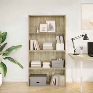 vidaXL Boekenkast 80x30x152 cm bewerkt hout sonoma eikenkleurig