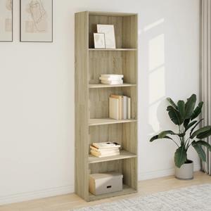 vidaXL Boekenkast 60x30x189 cm bewerkt hout sonoma eikenkleurig