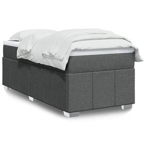 VidaXL Boxspring met matras stof donkergrijs 90x190 cm