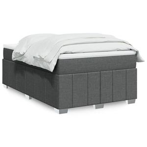 VidaXL Boxspring met matras stof donkergrijs 120x190 cm