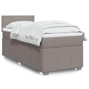 VidaXL Boxspring met matras stof taupe 90x190 cm