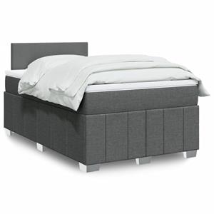 VidaXL Boxspring met matras stof donkergrijs 120x190 cm