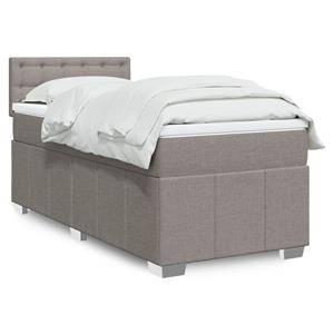 VidaXL Boxspring met matras stof taupe 90x190 cm